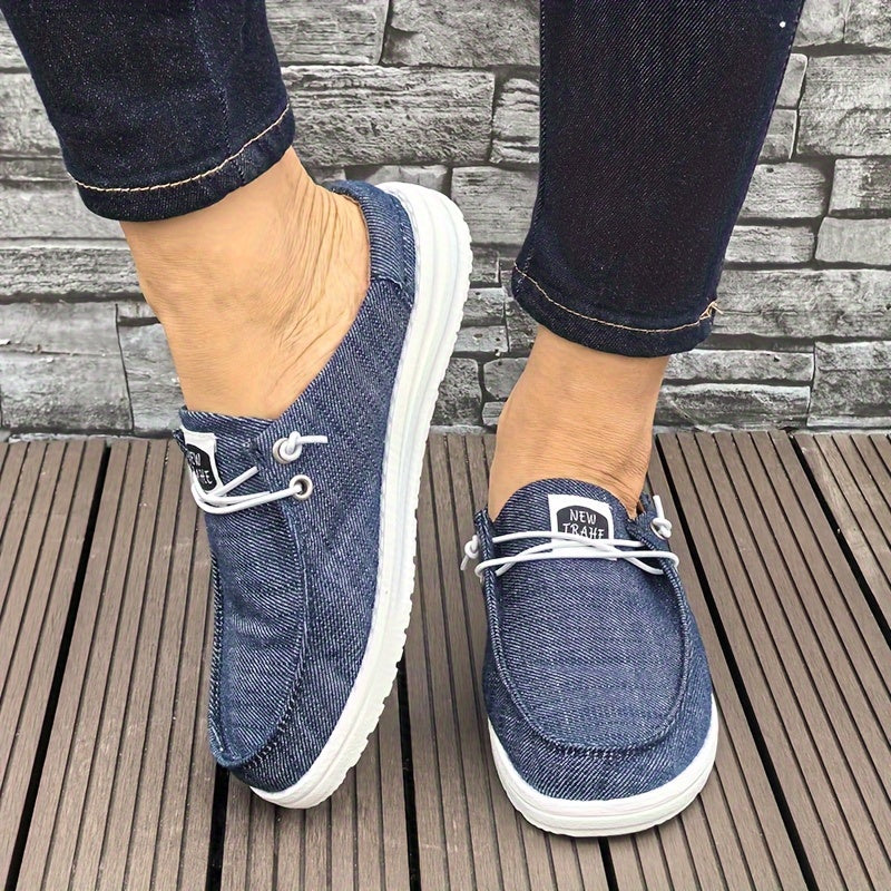 Ladies summer new dark blue outdoor slippers, a flat-soled casual comfortable breathable fashion casual women's shoes