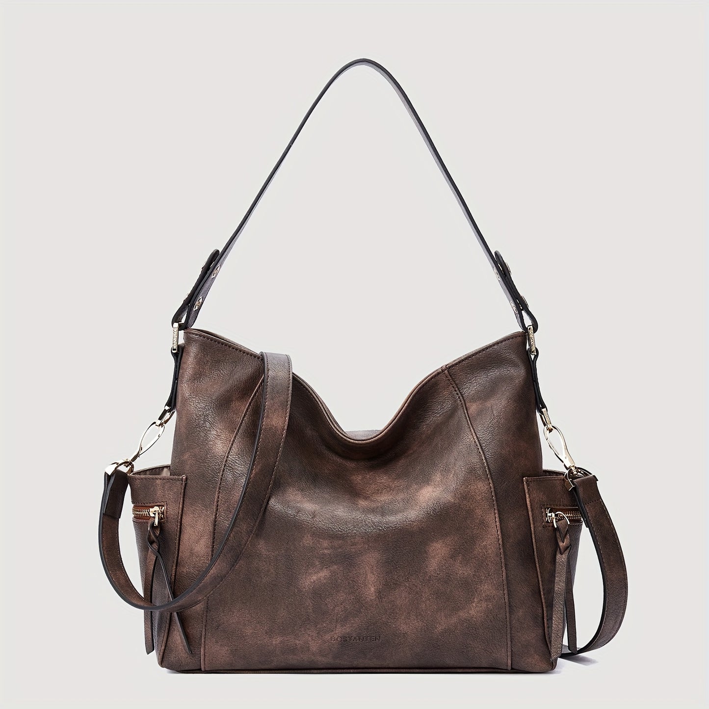 Genuine Leather Hobo Handbags Designer Shoulder Tote Purses Crossbody Large Bag For Women