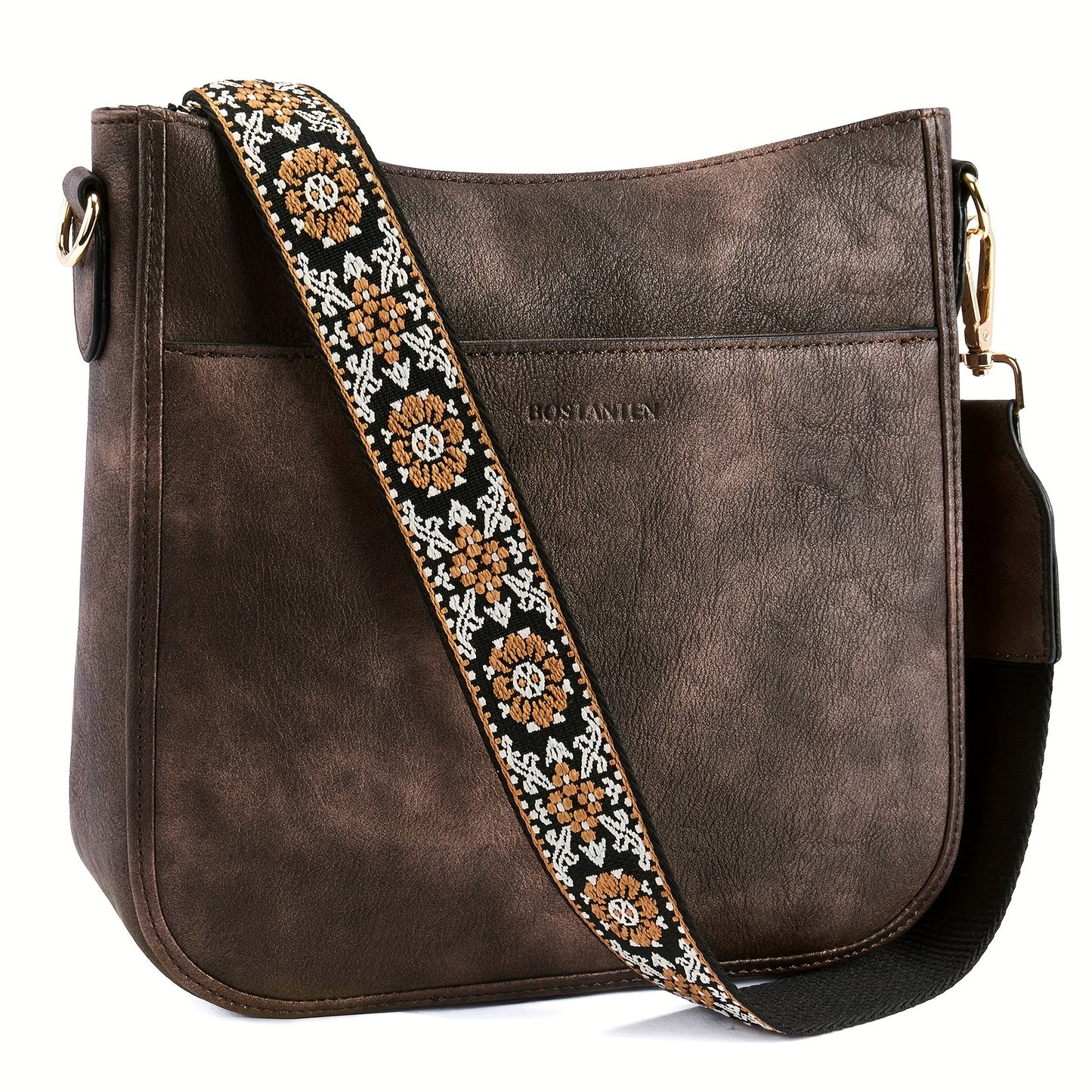 Crossbody Bags For Women, Trendy Vegan Leather Hobo Purses, Shoulder Handbags With Wide Shoulder Strap