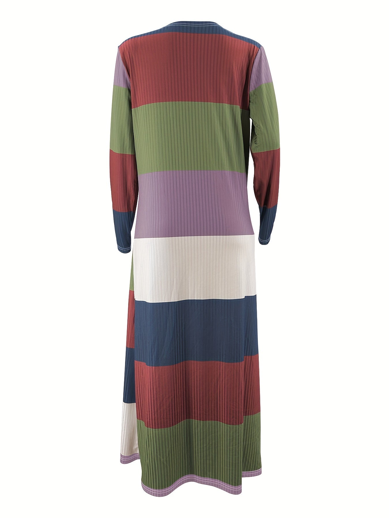 Stripe Print Two-piece Dress Set, Sleeveless Tube Dress & Open Front Long Sleeve Cardigan Outfits, Women's Clothing
