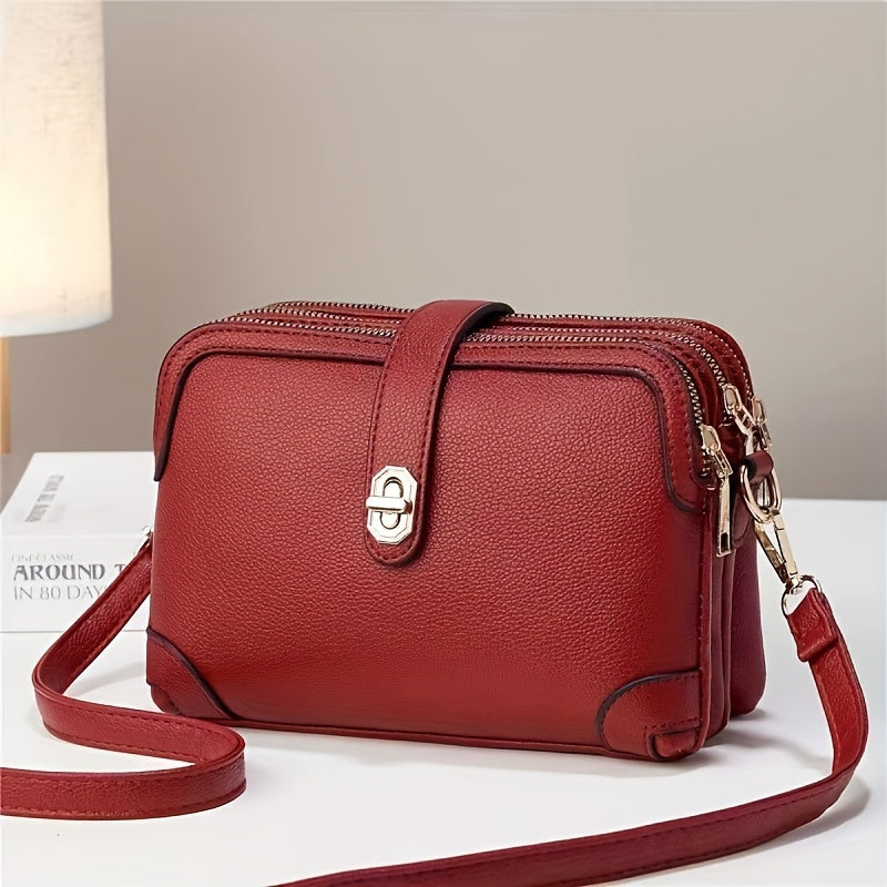 Small Multiple Pockets Crossbody Bags for Women Fashion Cell Phone Purse Ladies Shoulder Handbags