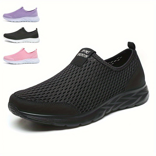 Summer Women'S Shoes Sneakers Lightweight And Breathable Running Shoes Slip on Casual Sports Shoes Mesh Casual Shoes