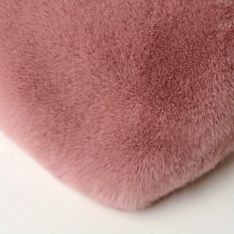Cute Heart-Shaped Faux Fur Crossbody Purse - Women Handbags & Wallets - Fashionable Chain Shoulder Bag with Soft Fuzzy Lining, Perfect Valentine's Day Gift for Her, Lovers, and Friends