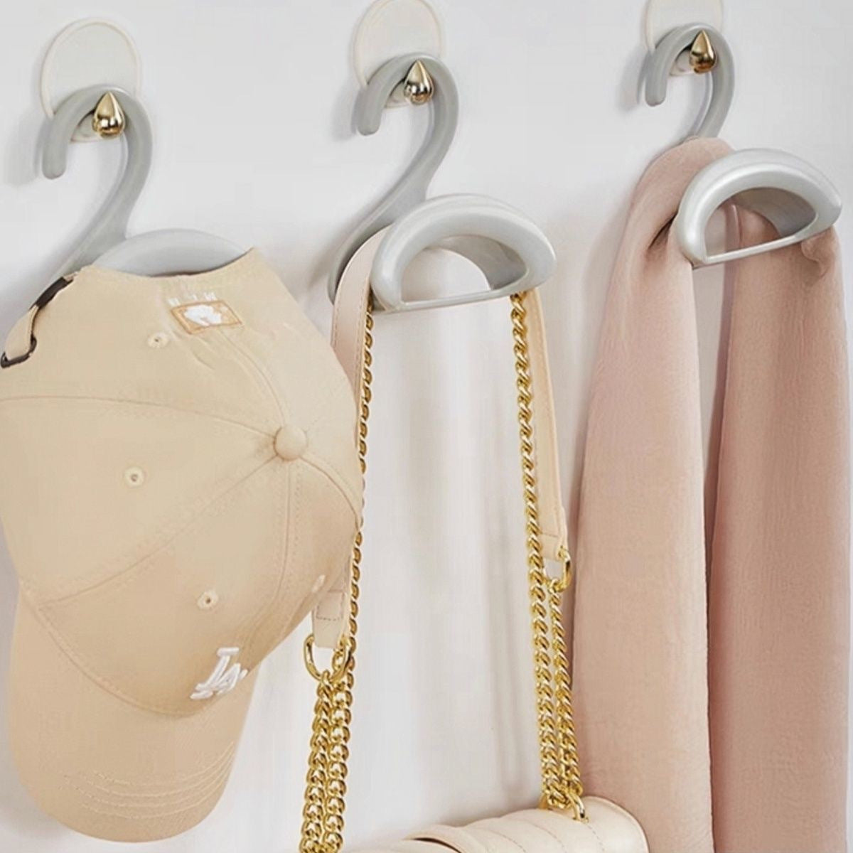 Multi-Purpose Closet Hangers with Hooks - Versatile Storage Organizer for Handbags, Scarves, Hats, And Accessories - Durable And Space-Saving Accessory for Home Organization