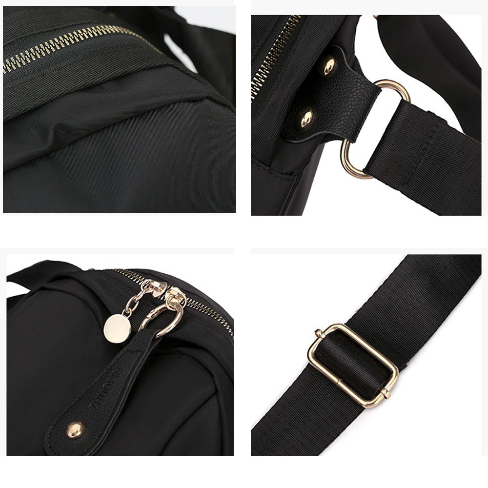 2pcs/1set Trendy Women's Nylon Crossbody Bag with Kawaii Pendant - Large Capacity Handbags Purse Female Casual Shoulder Pillow Bags for Women Travel Vacation