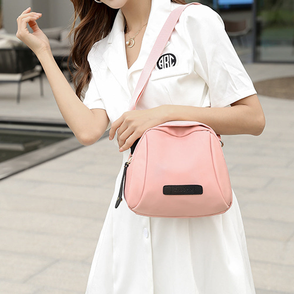 2pcs/1set Trendy Women's Nylon Crossbody Bag with Kawaii Pendant - Large Capacity Handbags Purse Female Casual Shoulder Pillow Bags for Women Travel Vacation