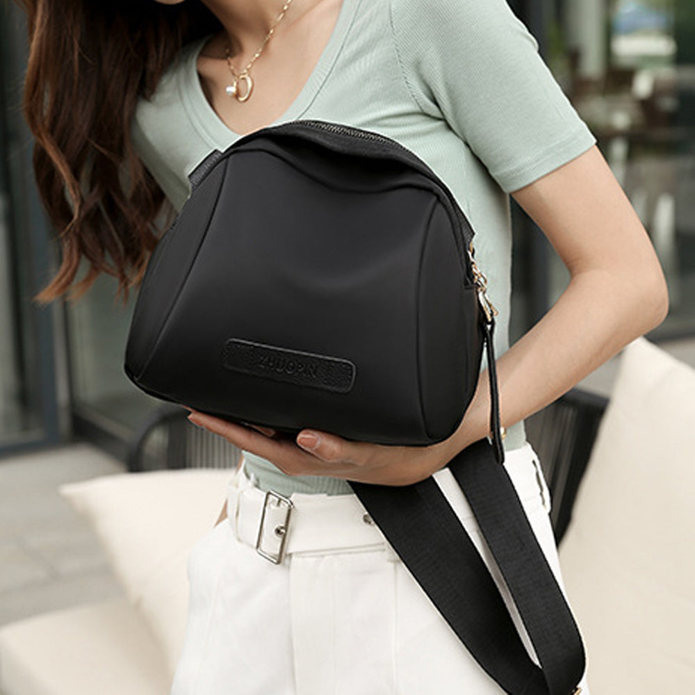 2pcs/1set Trendy Women's Nylon Crossbody Bag with Kawaii Pendant - Large Capacity Handbags Purse Female Casual Shoulder Pillow Bags for Women Travel Vacation