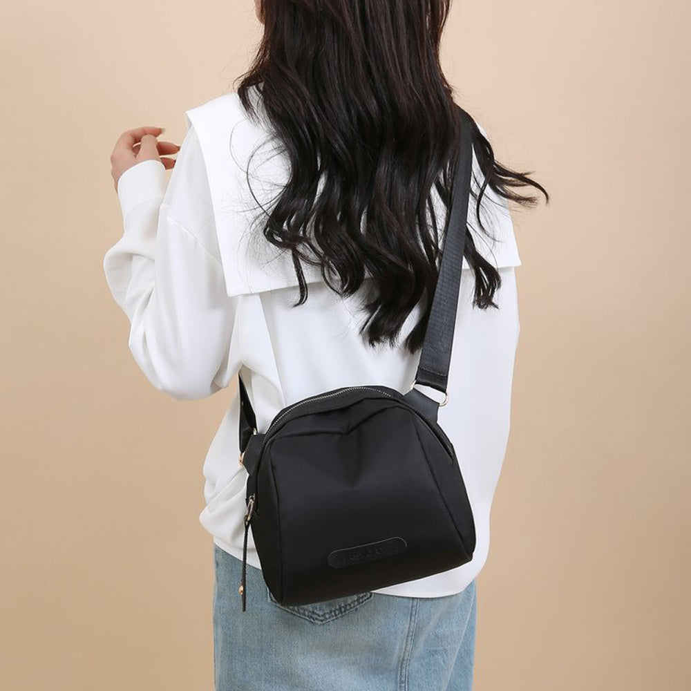 2pcs/1set Trendy Women's Nylon Crossbody Bag with Kawaii Pendant - Large Capacity Handbags Purse Female Casual Shoulder Pillow Bags for Women Travel Vacation