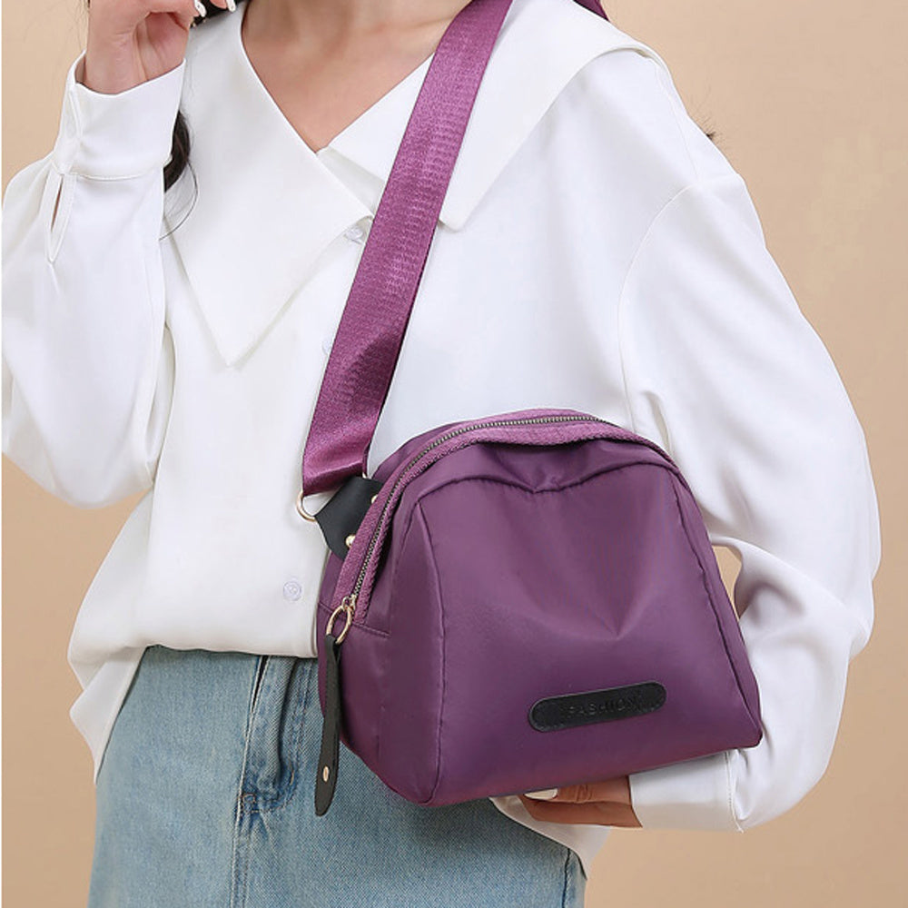 2pcs/1set Trendy Women's Nylon Crossbody Bag with Kawaii Pendant - Large Capacity Handbags Purse Female Casual Shoulder Pillow Bags for Women Travel Vacation