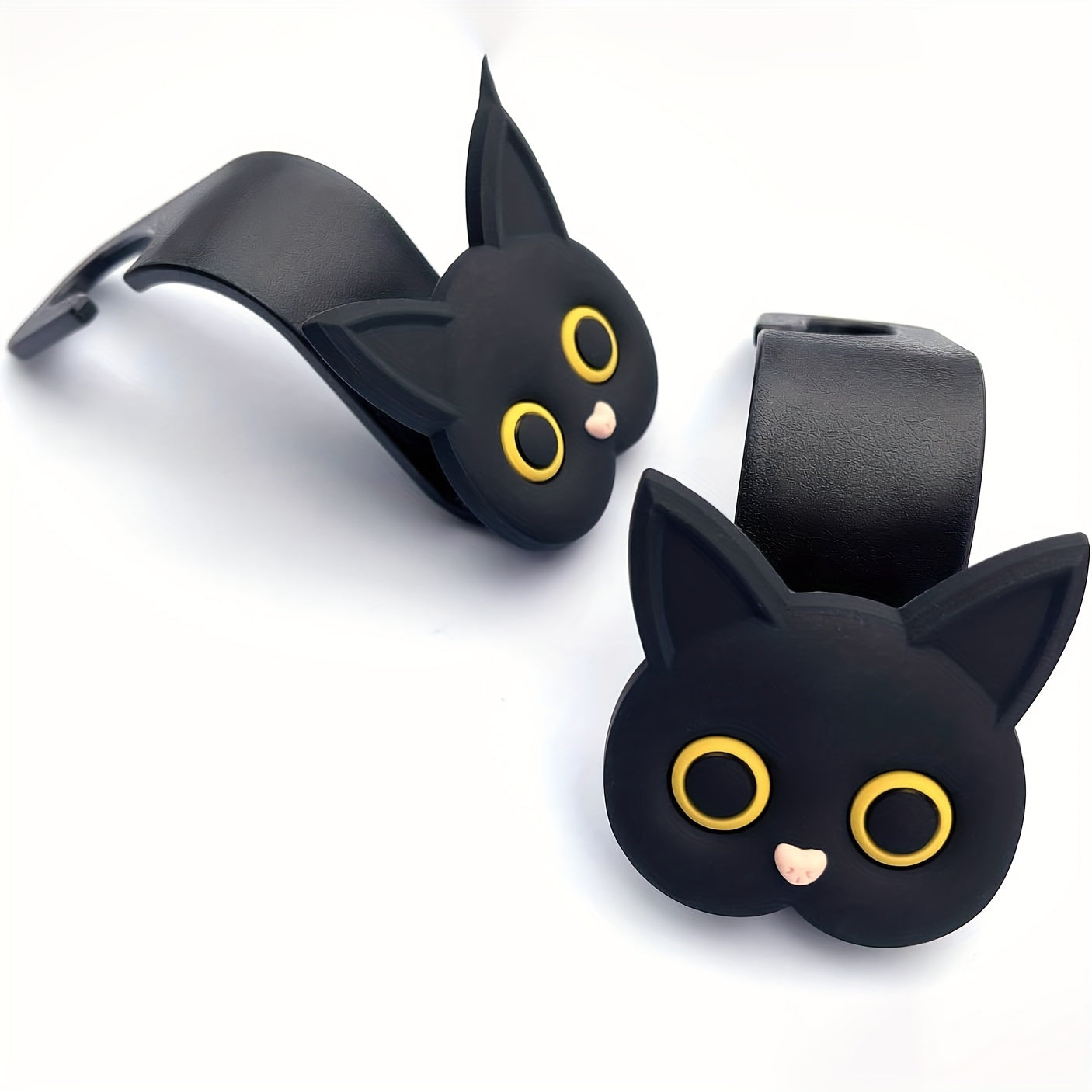 Cute 3D Cartoon Cat Car Headrest Hook - Vehicle Organizer for Handbags, Purses & Coats