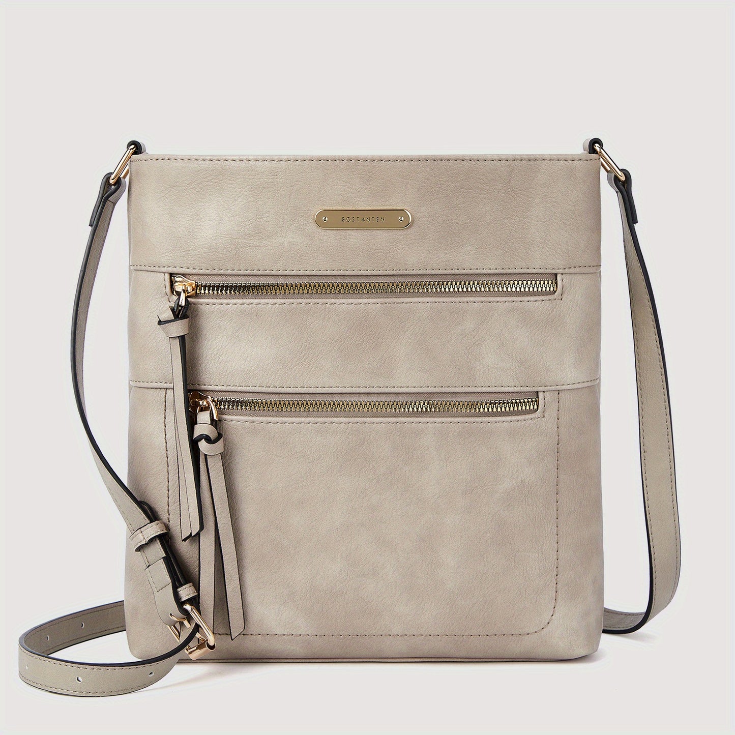 Crossbody Bags Purses for Women Stylish Soft Leather Shoulder Handbags with Long Adjustable Strap Zipper Pocket Medium