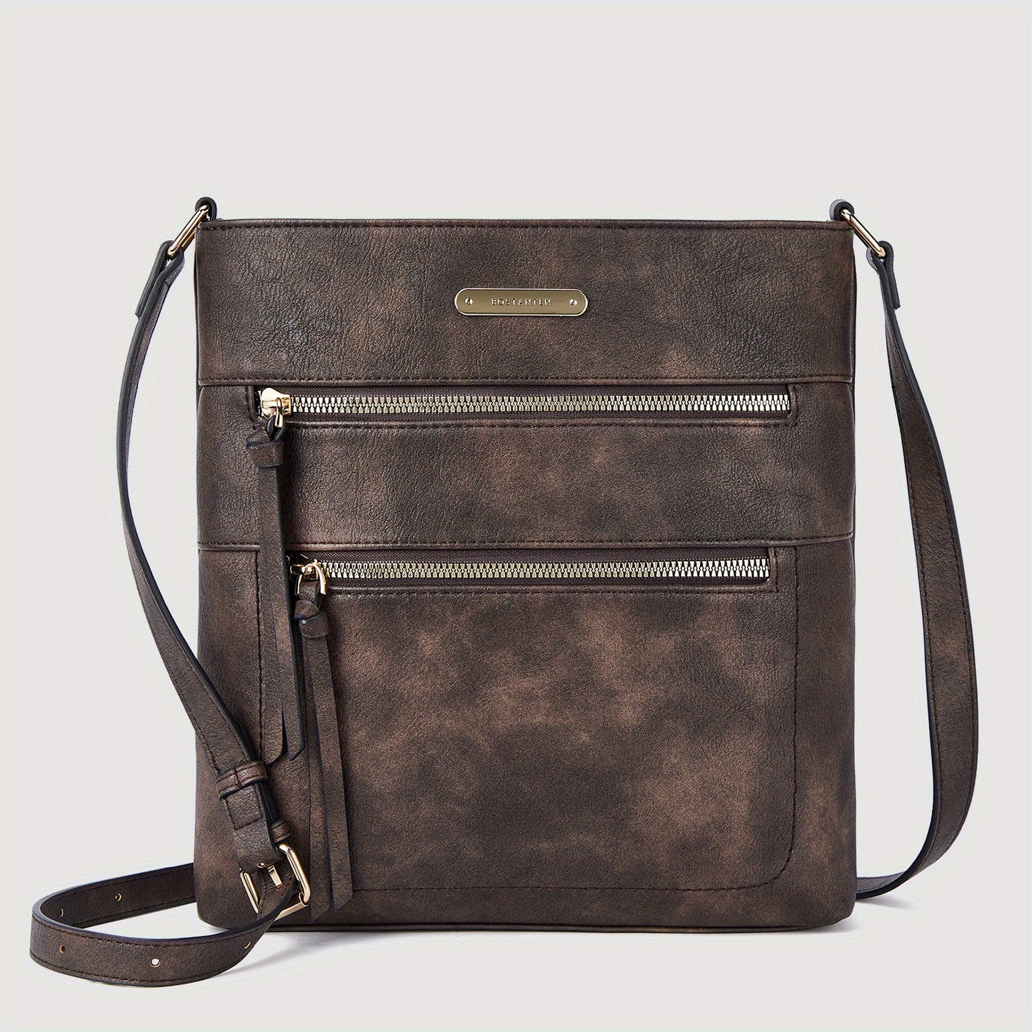 Crossbody Bags Purses for Women Stylish Soft Leather Shoulder Handbags with Long Adjustable Strap Zipper Pocket Medium
