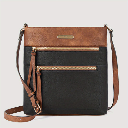Crossbody Bags Purses for Women Stylish Soft Leather Shoulder Handbags with Long Adjustable Strap Zipper Pocket Medium