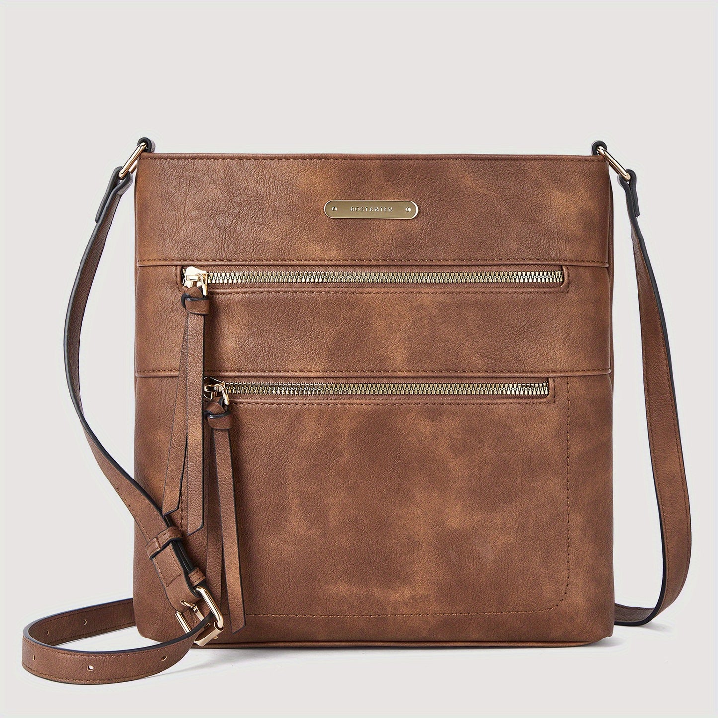 Crossbody Bags Purses for Women Stylish Soft Leather Shoulder Handbags with Long Adjustable Strap Zipper Pocket Medium