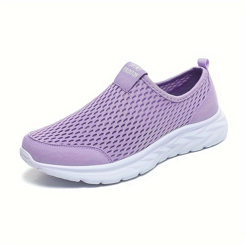 Summer Women'S Shoes Sneakers Lightweight And Breathable Running Shoes Slip on Casual Sports Shoes Mesh Casual Shoes