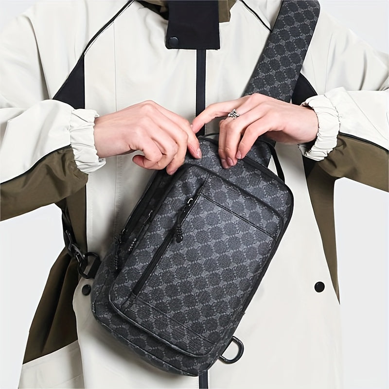 Men'S Fashion Pu Leather Crossbody Sling Bag - Stylish Chest pcs For Everyday Use Designer Handbags Small Crossbody Bag