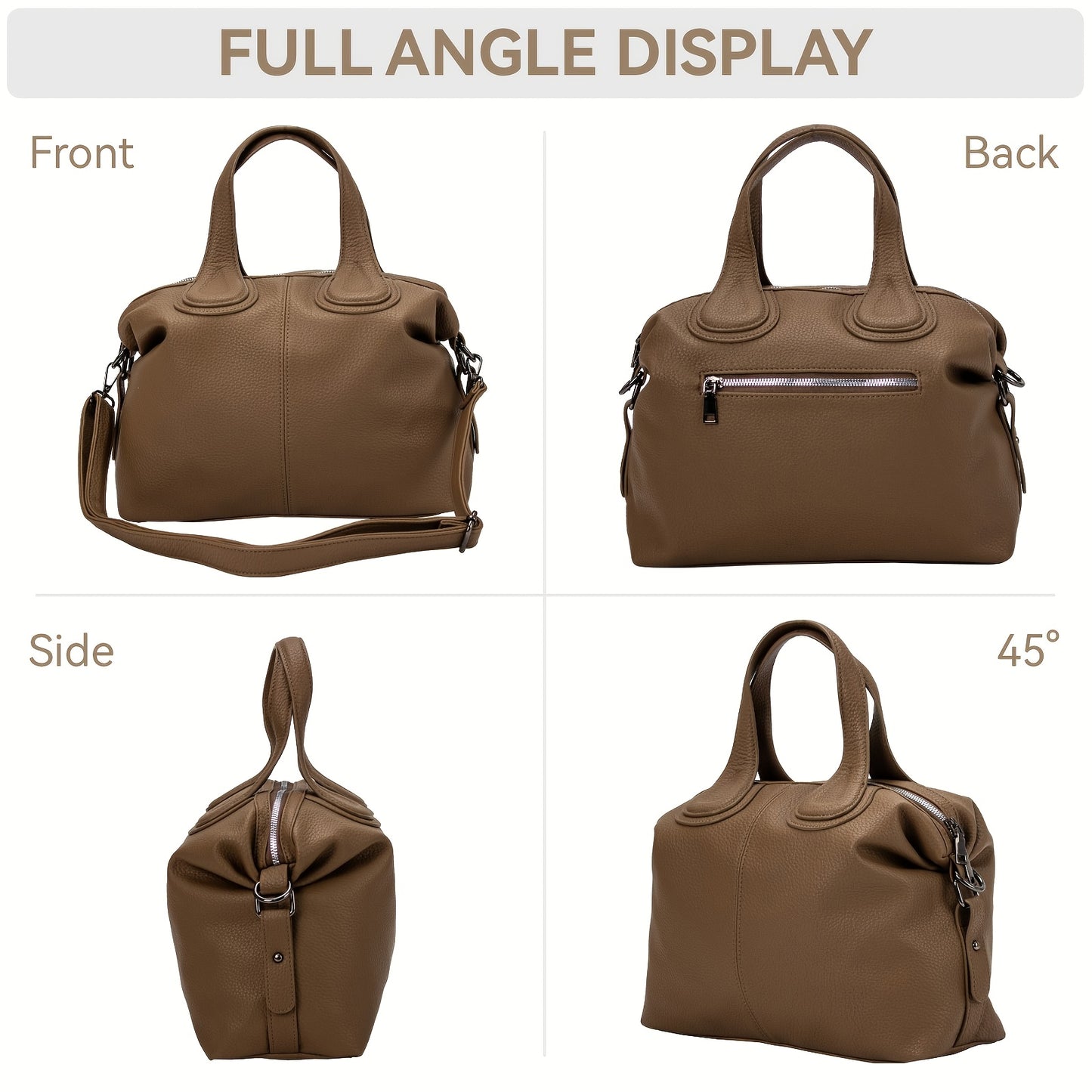 Large Lady Handbag, Large Lady Shoulder Bag, Large Purses for Women, Soft Comfy Solid Color PU Tote Shoulder Bag, All-Match Women's Daily Use Commuter Bags, Womens Handbags, Easter Gifts, Gifts for Mothe, Travel, Cheap