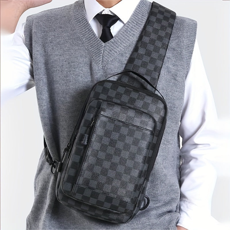 Men'S Fashion Pu Leather Crossbody Sling Bag - Stylish Chest pcs For Everyday Use Designer Handbags Small Crossbody Bag