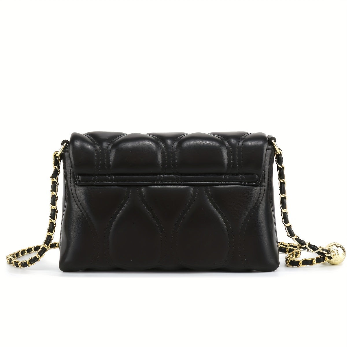 Chic Black Pu Leather Crossbody Bag With Metal Ball Accent - Fashionable Shoulder Purse For Women, Casual Commuter Handbag Purses And Handbags Crossbody Bags For Women