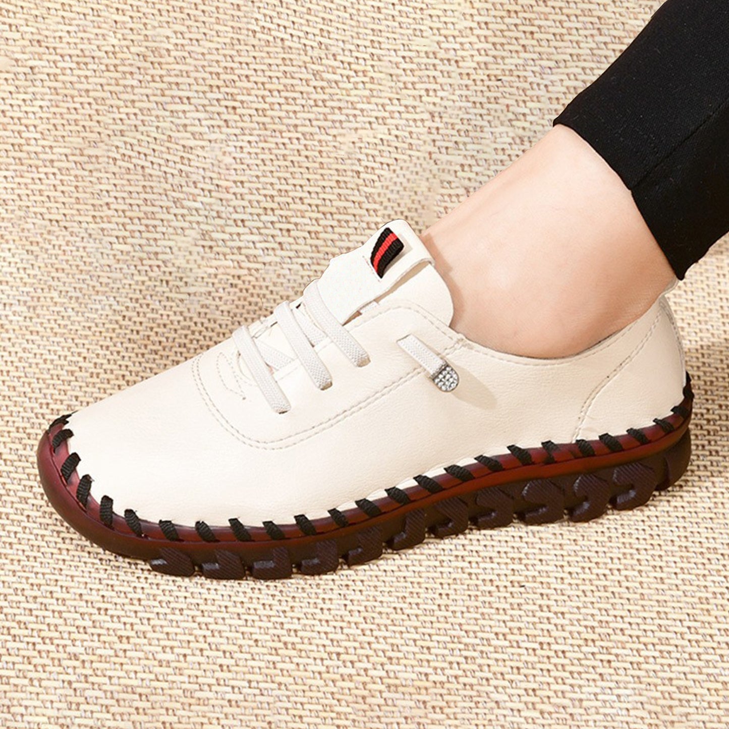 Hand-stitched Shoes Mum Shoes Oxfords Soft Sole Lightweight Comfortable Casual Women's Shoes