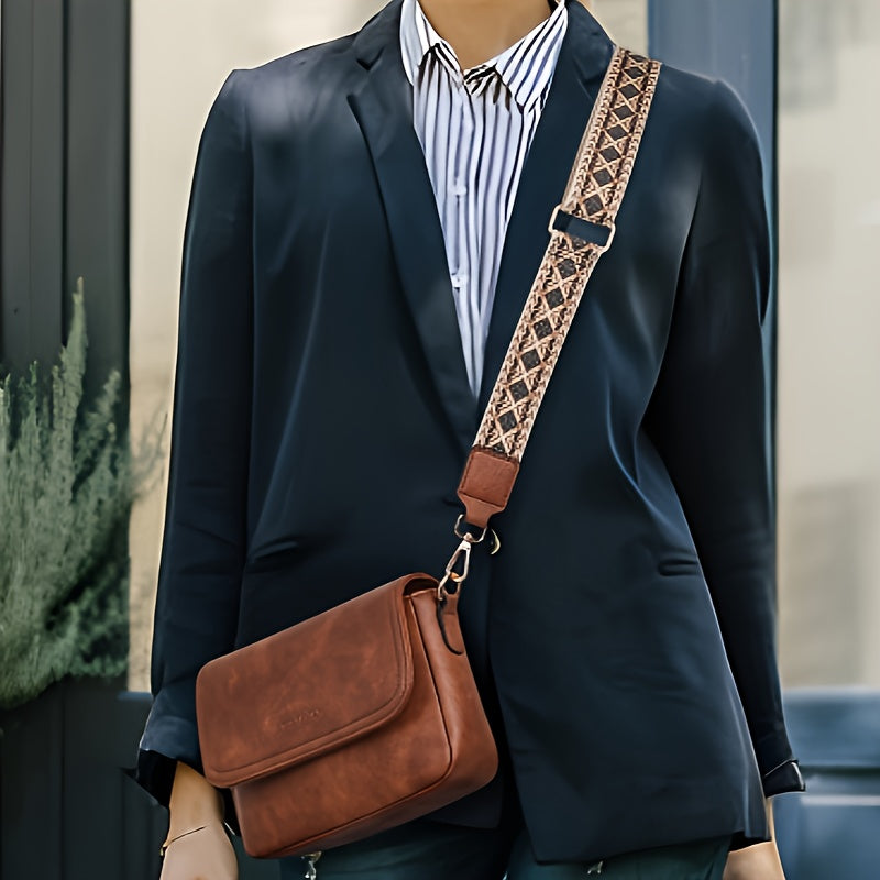Small Stylish Crossbody Purses for Women - Faux Leather Handbags with Buckle Closure, Nylon Lining, and Adjustable Guitar Strap - Perfect for Daily Occasions