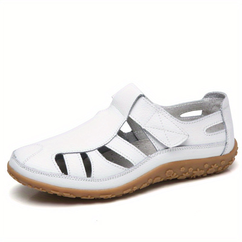 Original Handmade Retro True Synthetic Cover Sandals Comfortable Soft Sole Mom Shoes Magic Tape Casual Women's Shoes