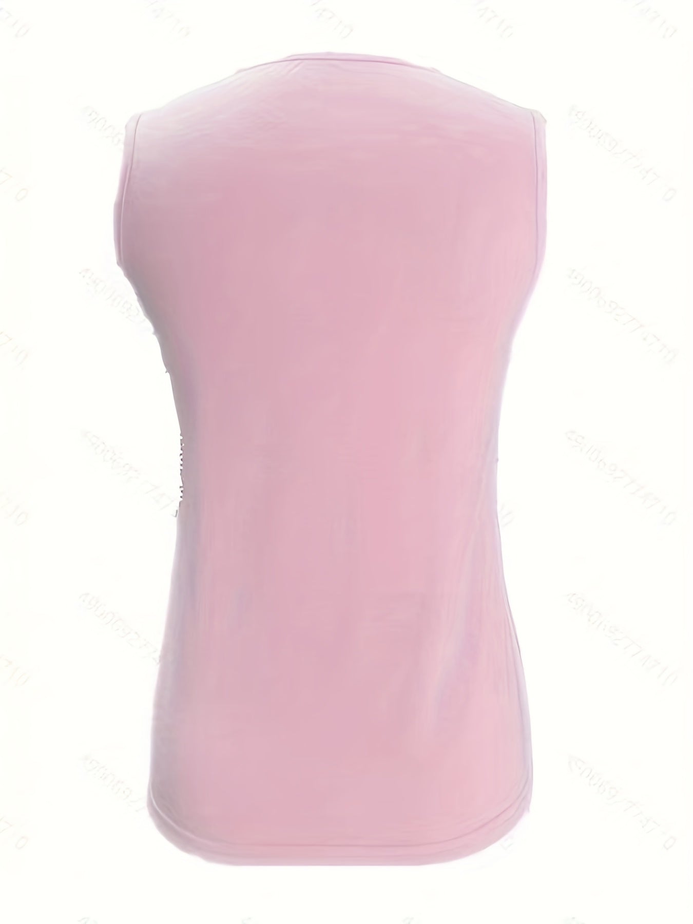 Women's Casual Sleeveless Crew Neck Tank Top - Vibrant Coral Solid Color with Keyhole Cutouts & Ring Detail, Lightweight Summer Top, Machine Washable, Ladies Tank Tops, Easycare Clothing