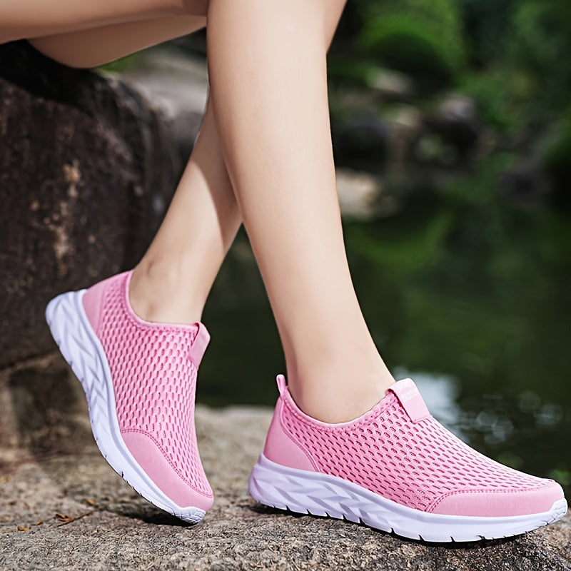 Summer Women'S Shoes Sneakers Lightweight And Breathable Running Shoes Slip on Casual Sports Shoes Mesh Casual Shoes