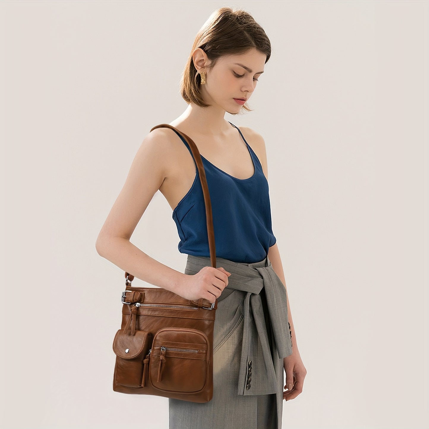 Purses For Women Small Crossbody Bags Shoulder Handbags Multi Pockets