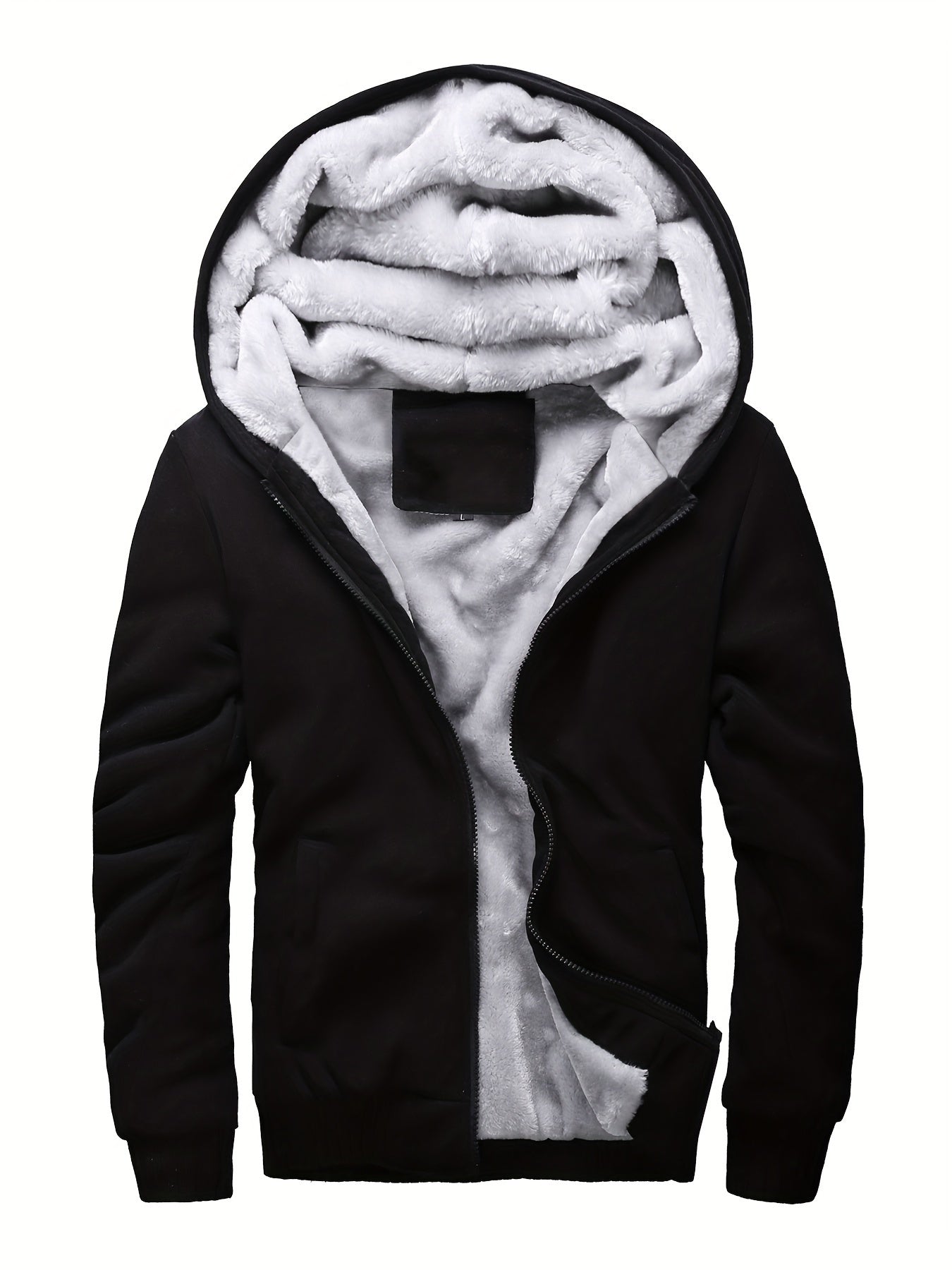 Men's Warm Fleece Hooded Winter Jacket - Cozy & Insulated - Soft Fleece Lining - For Cold Weather - Perfect Gift for Winter Sports Enthusiasts