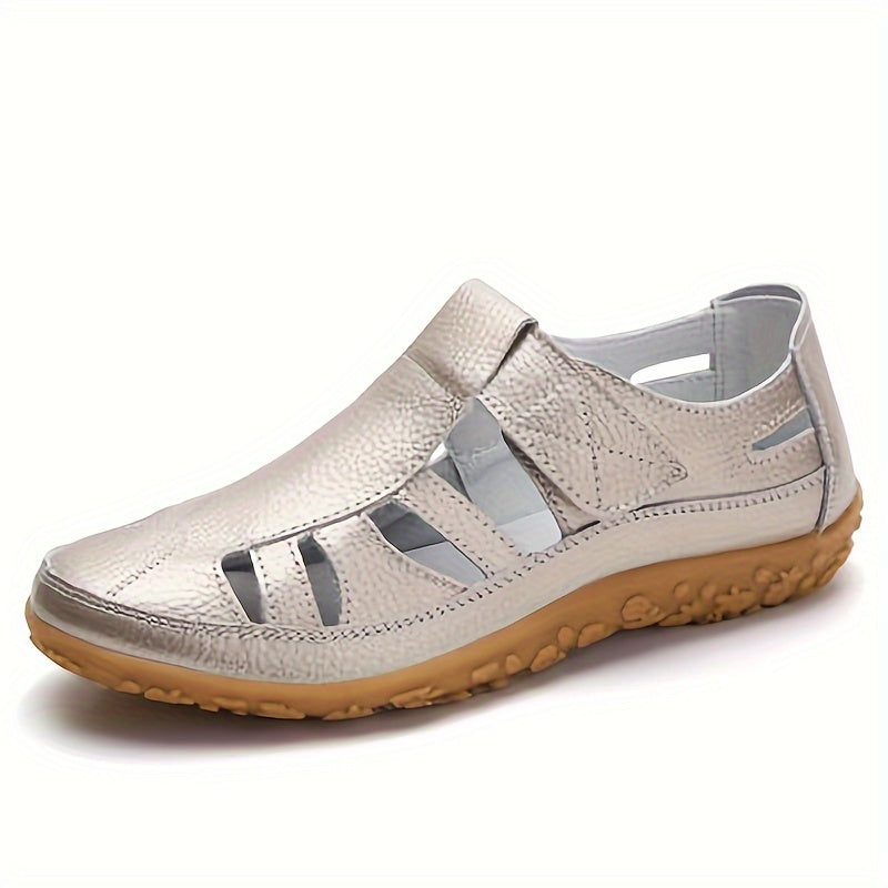 Original Handmade Retro True Synthetic Cover Sandals Comfortable Soft Sole Mom Shoes Magic Tape Casual Women's Shoes