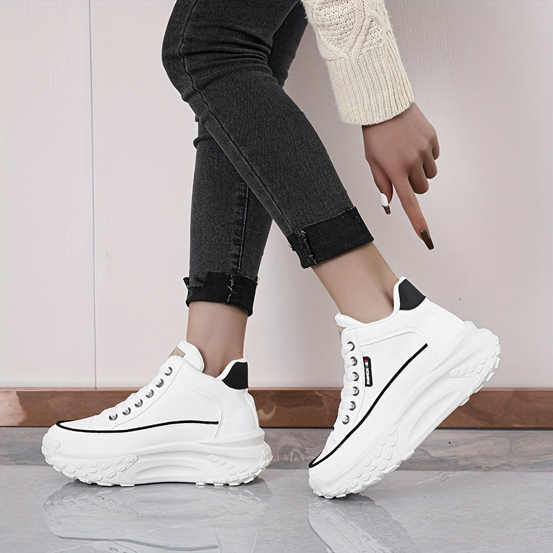 Sports shoes women 2024 spring and autumn new students all take lightweight thick soled girls shoes soft soled increase casual women's shoes
