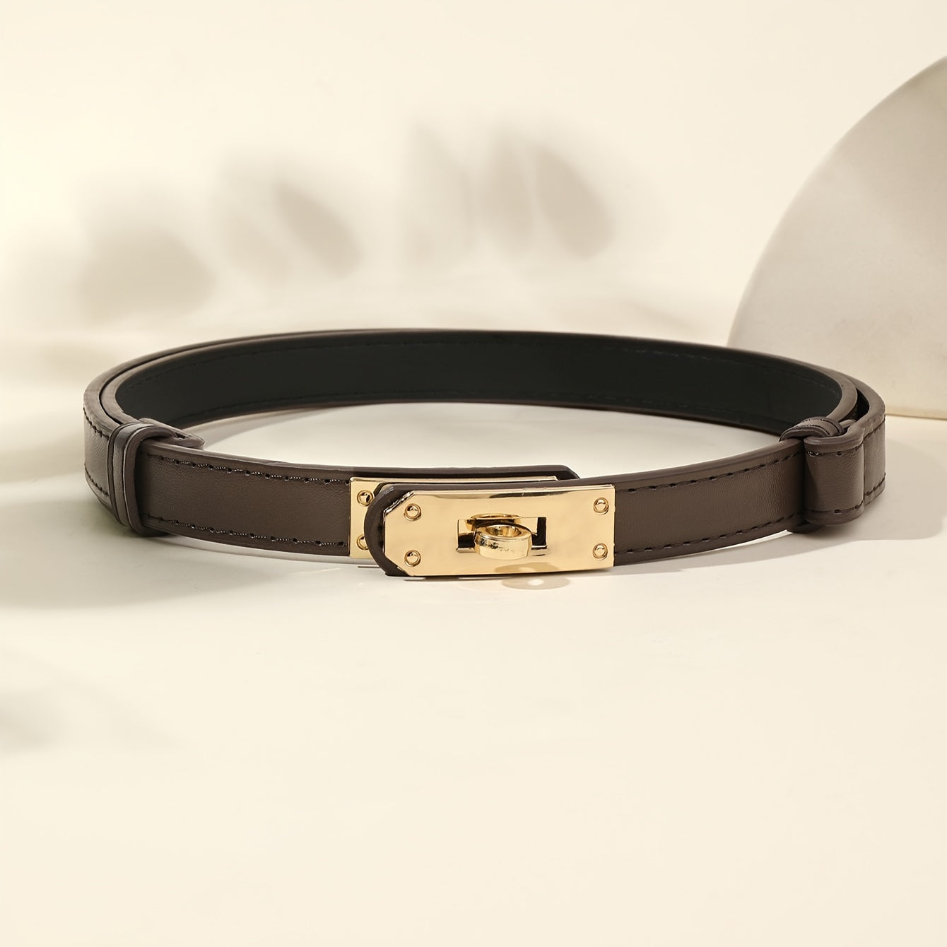 "Essential Accessory" Chic Adjustable Pu Leather Belt With Alloy Buckle For Women - Versatile Thin Waistband For Coats, Shirts, Jackets & More - Perfect For Business Casual To Formal Occasions Belts For Women Leather Handbags