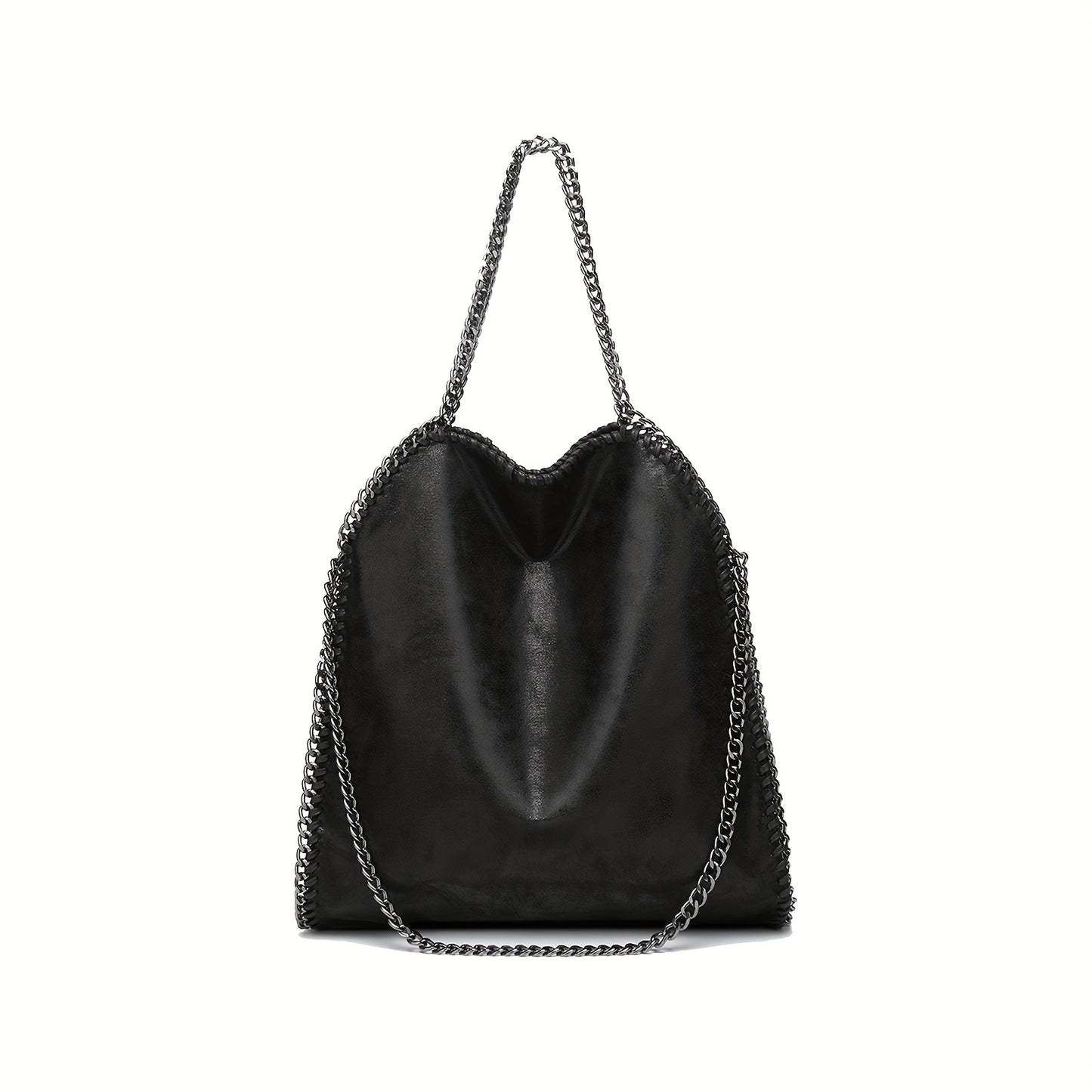 Womens Handbags Soft Fashion Designer Top-Handle Casual Pocket Ladies Tote Portable Chain Large Shoulder Crossbody Bags Black Birthday Present