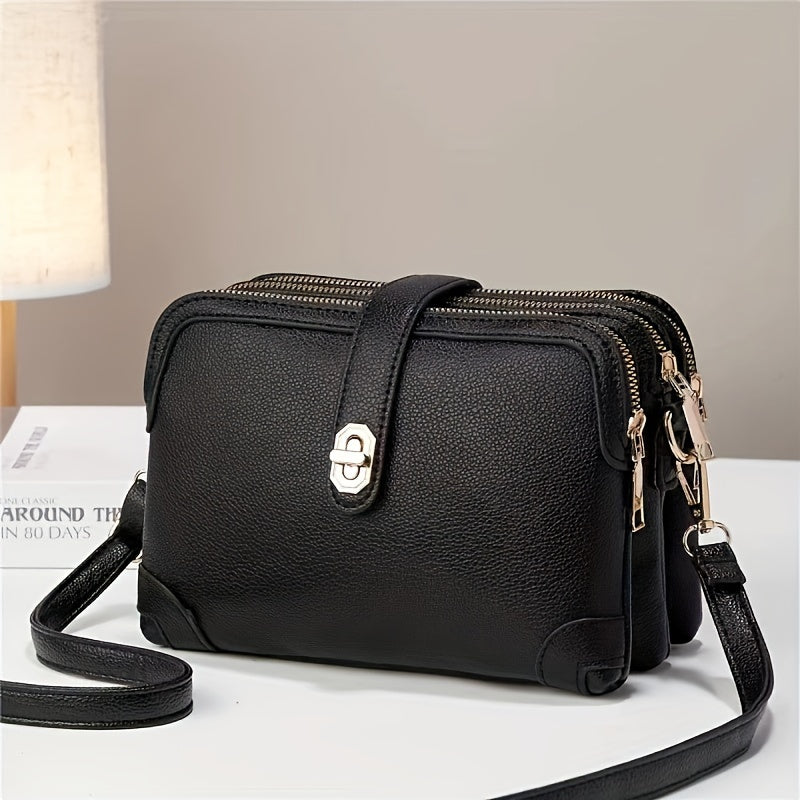 Small Multiple Pockets Crossbody Bags for Women Fashion Cell Phone Purse Ladies Shoulder Handbags