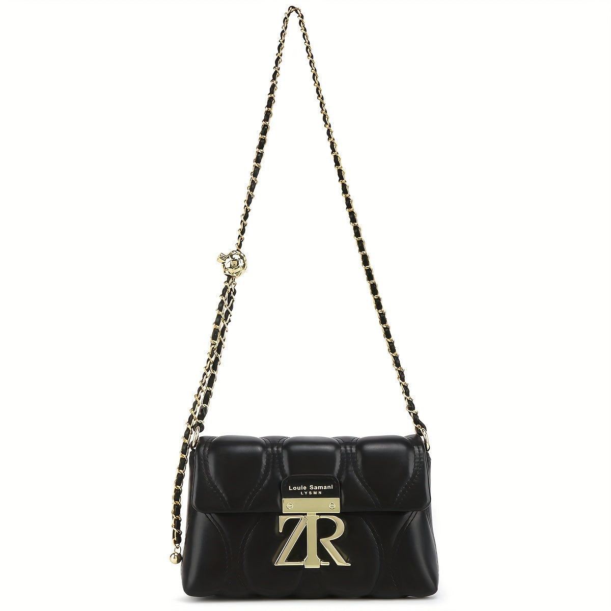 Chic Black Pu Leather Crossbody Bag With Metal Ball Accent - Fashionable Shoulder Purse For Women, Casual Commuter Handbag Purses And Handbags Crossbody Bags For Women
