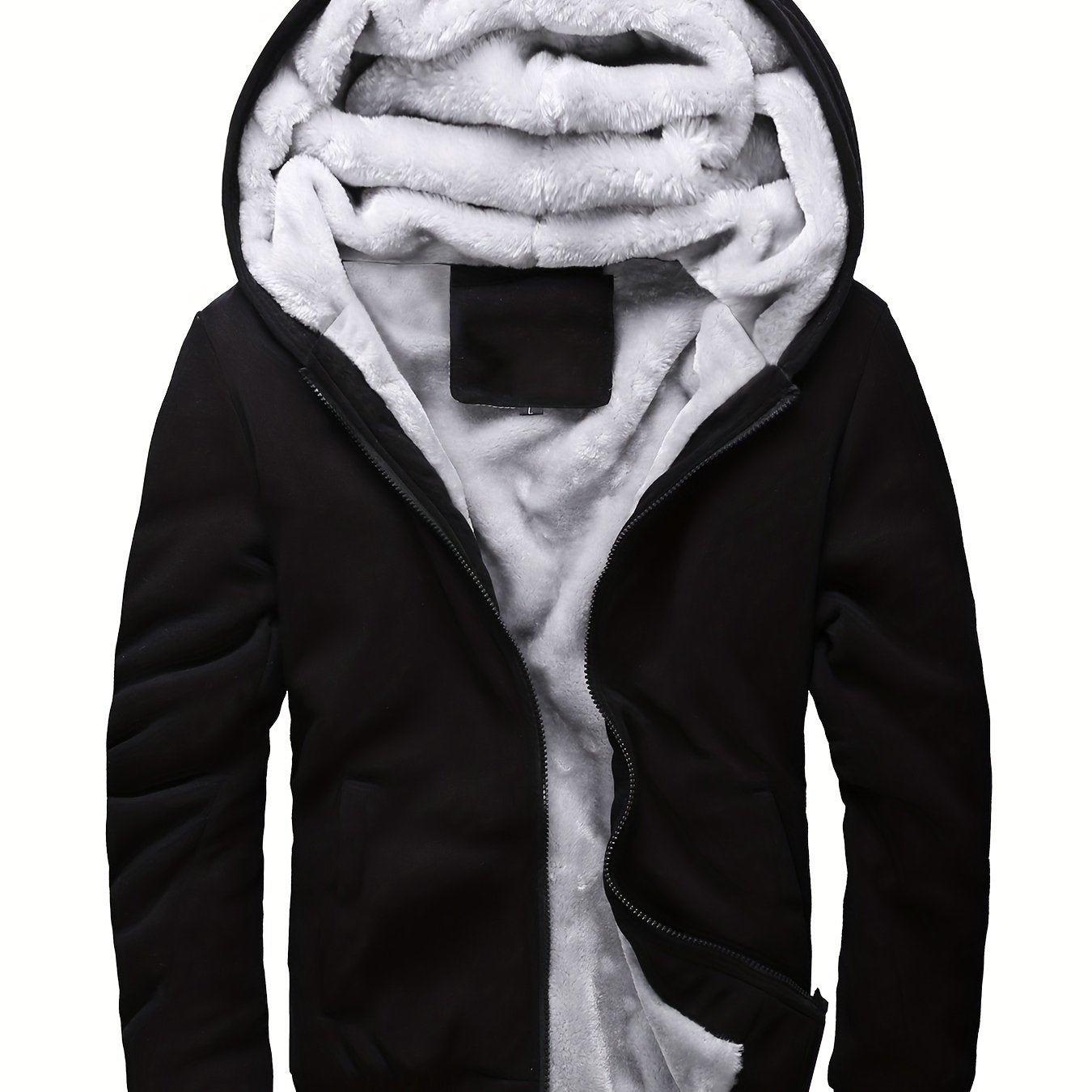 Men's Warm Fleece Hooded Winter Jacket - Cozy & Insulated - Soft Fleece Lining - For Cold Weather - Perfect Gift for Winter Sports Enthusiasts
