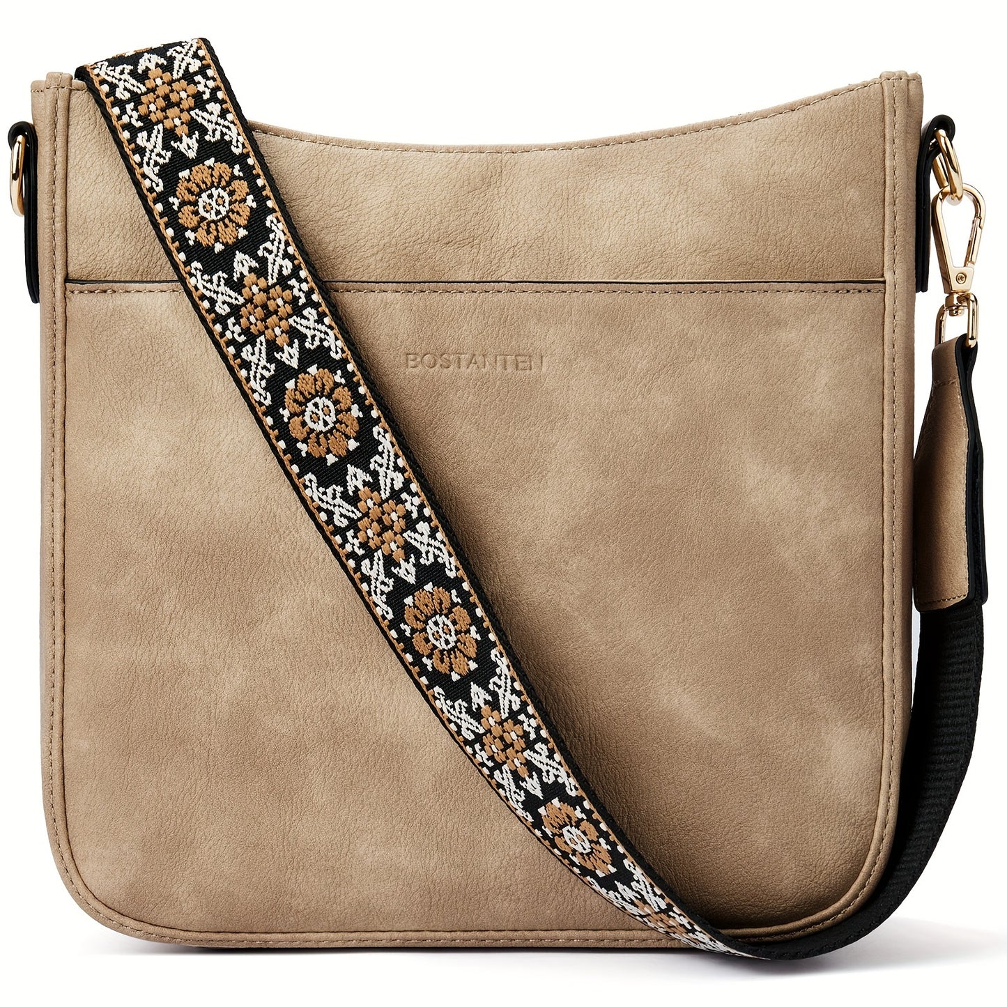 Crossbody Bags For Women, Trendy Vegan Leather Hobo Purses, Shoulder Handbags With Wide Shoulder Strap