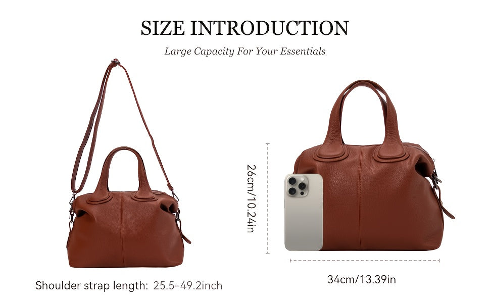 Large Lady Handbag, Large Lady Shoulder Bag, Large Purses for Women, Soft Comfy Solid Color PU Tote Shoulder Bag, All-Match Women's Daily Use Commuter Bags, Womens Handbags, Easter Gifts, Gifts for Mothe, Travel, Cheap
