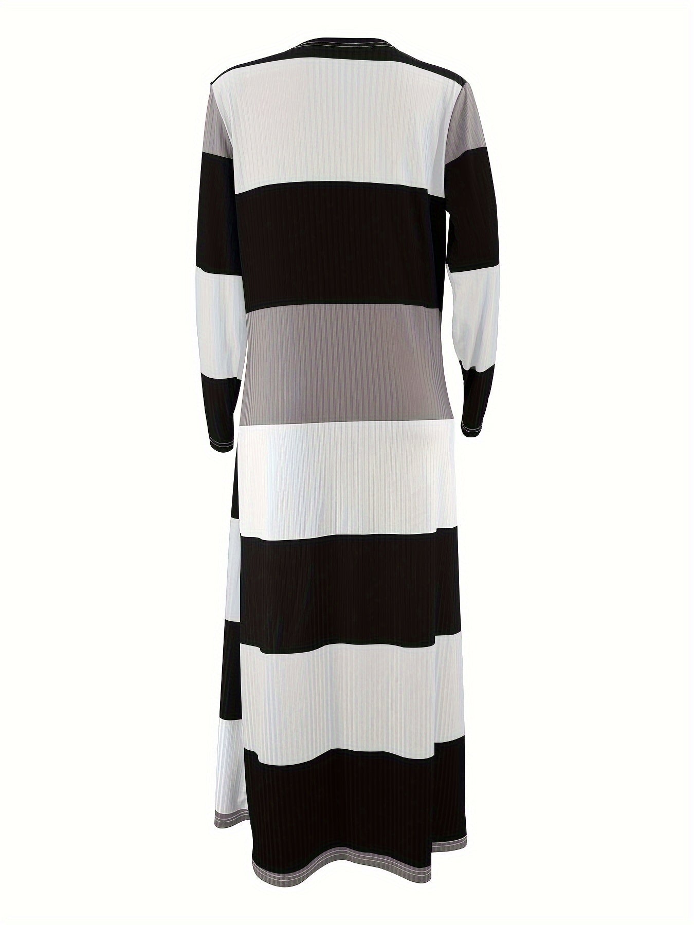 Stripe Print Two-piece Dress Set, Sleeveless Tube Dress & Open Front Long Sleeve Cardigan Outfits, Women's Clothing