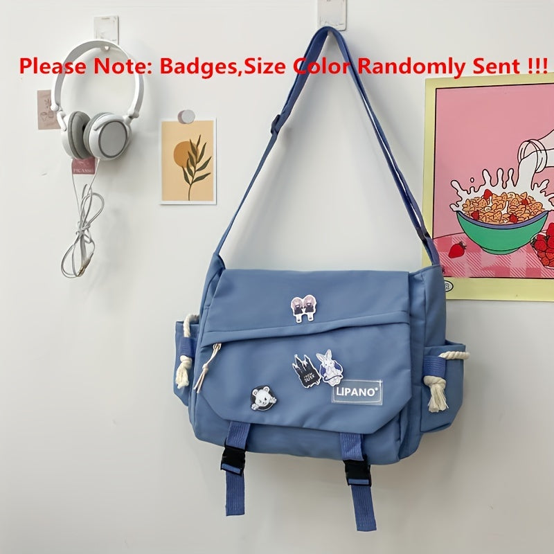 Nylon Handbags Shoulder Bag Large Capacity Crossbody Bags for s Men Harajuku Messenger Bag Student Bags, Suitable for Women