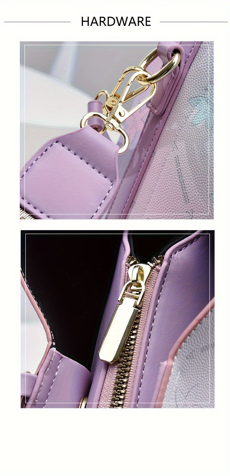 Trendy Ombre Bucket Bag, Letter Print Handbag, Fashion Buckle Decor Handbags, Women'S Every Day Purses