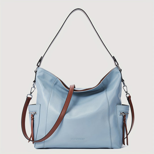 Genuine Leather Hobo Handbags Designer Shoulder Tote Purses Crossbody Large Bag For Women