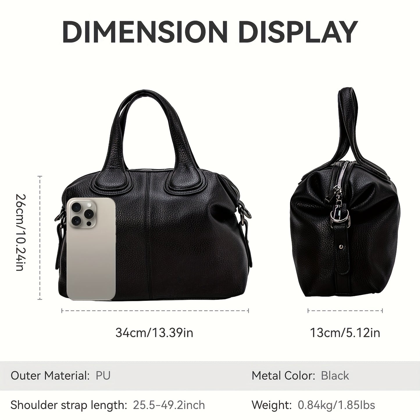 Large Lady Handbag, Large Lady Shoulder Bag, Large Purses for Women, Soft Comfy Solid Color PU Tote Shoulder Bag, All-Match Women's Daily Use Commuter Bags, Womens Handbags, Easter Gifts, Gifts for Mothe, Travel, Cheap