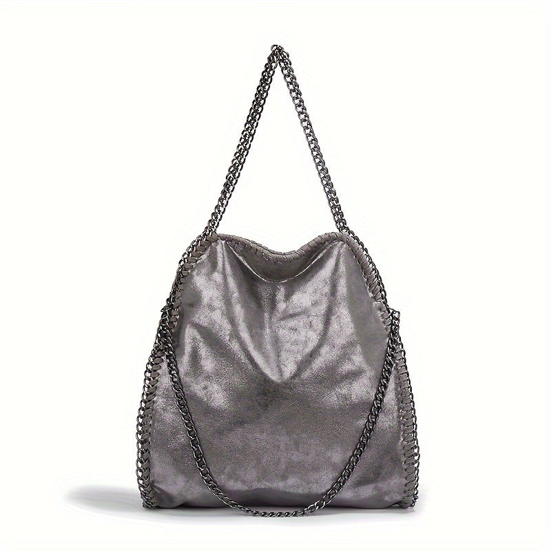 Womens Handbags Soft Fashion Designer Top-Handle Casual Pocket Ladies Tote Portable Chain Large Shoulder Crossbody Bags Black Birthday Present