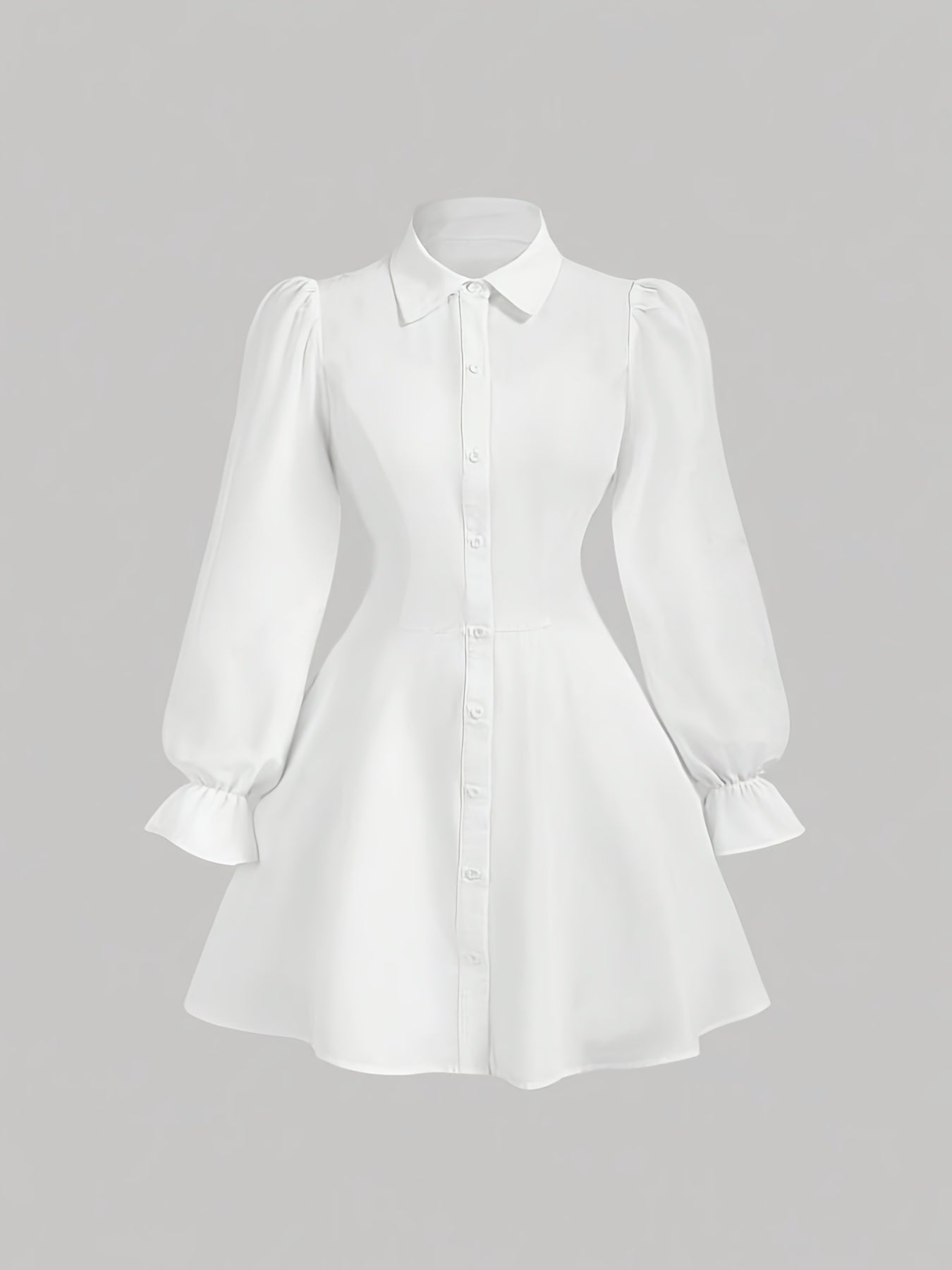 Women'S New Arrival Button-Decorated Little Chic Vest Long Sleeve Shirt Two-Piece Dress, Stylish and Elegant Commuting Outing Daily Wear Party Date Tea Party Dress, Suitable for Spring, Autumn and Winter