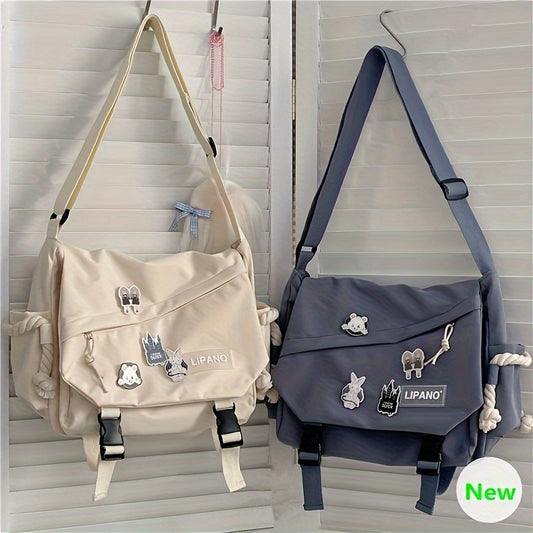 Nylon Handbags Shoulder Bag Large Capacity Crossbody Bags for s Men Harajuku Messenger Bag Student Bags, Suitable for Women
