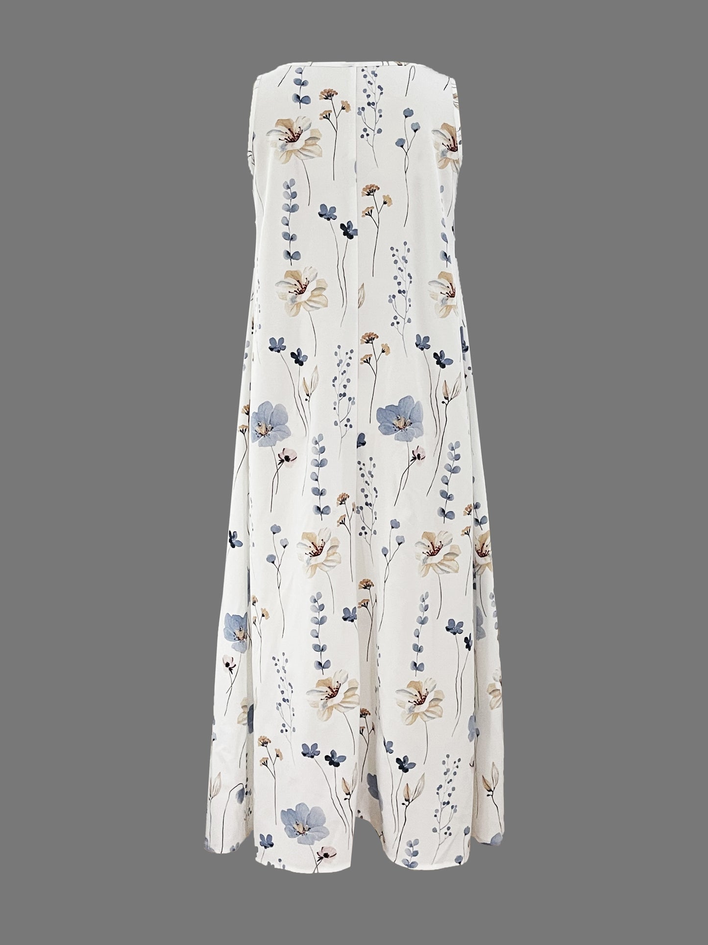 Casual Slim Two-piece Dress Set, Solid Contrast Lace Short Sleeve Knotted Front Top & Floral Print Sleeveless Crew Neck Dress Outfits, Women's Clothing