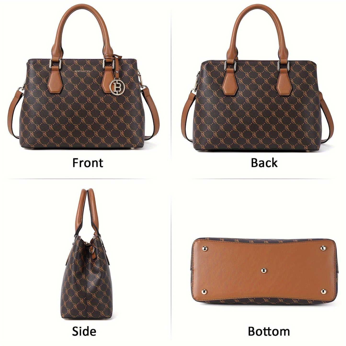 Women Leather Handbags Top Handle Satchel Purses Medium