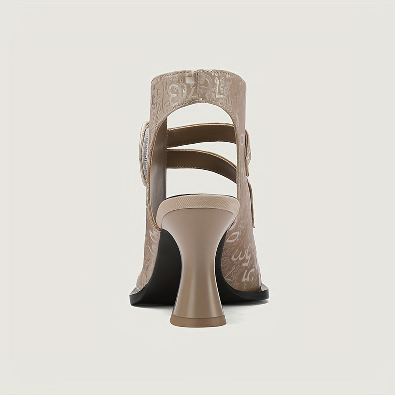 NICAISE 2024 new chunky high-heeled sandals Roman women's shoes hollow belt buckle British style sexy high heels